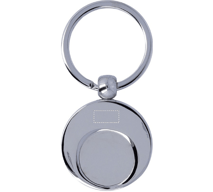 Metal key ring with token